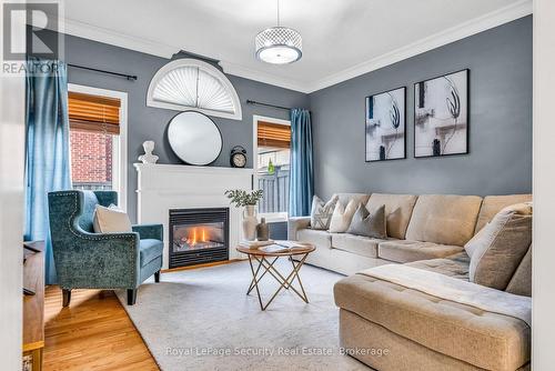 40 Summit Drive, Vaughan, ON - Indoor Photo Showing Living Room With Fireplace