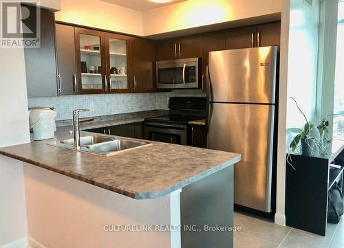 1409 - 225 Sherway Gardens Road, Toronto, ON - Indoor Photo Showing Kitchen With Stainless Steel Kitchen With Double Sink