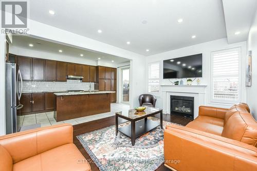 86 Rockbrook Trail, Brampton, ON - Indoor Photo Showing Living Room With Fireplace