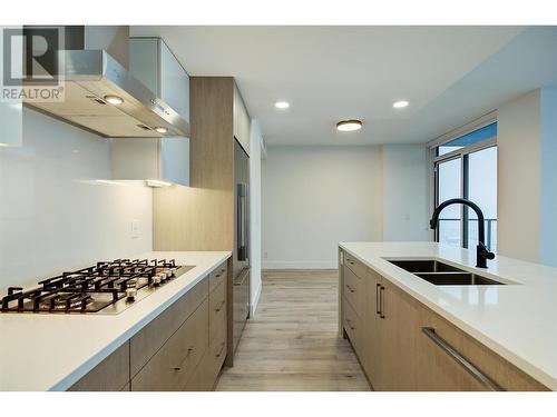 1588 Ellis Street Unit# 1402, Kelowna, BC - Indoor Photo Showing Kitchen With Double Sink