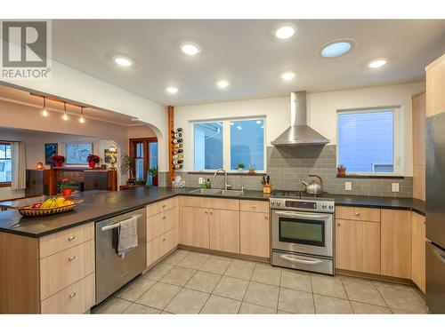 458 Alexander Avenue, Penticton, BC - Indoor Photo Showing Kitchen With Double Sink