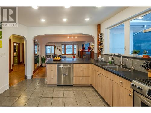 458 Alexander Avenue, Penticton, BC - Indoor Photo Showing Kitchen With Double Sink