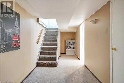 Stairway featuring carpet floors - 362 Blair Road, Cambridge, ON - Indoor