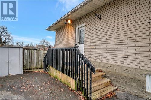 View of home's exterior featuring a shed - 362 Blair Road, Cambridge, ON - Outdoor With Exterior