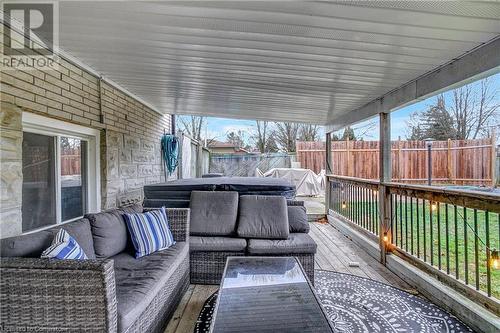 Deck featuring outdoor lounge area and a hot tub - 362 Blair Road, Cambridge, ON - Outdoor With Deck Patio Veranda With Exterior