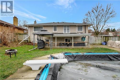 Back of house with a gazebo, a patio area, and a yard - 362 Blair Road, Cambridge, ON - Outdoor With Deck Patio Veranda With Backyard