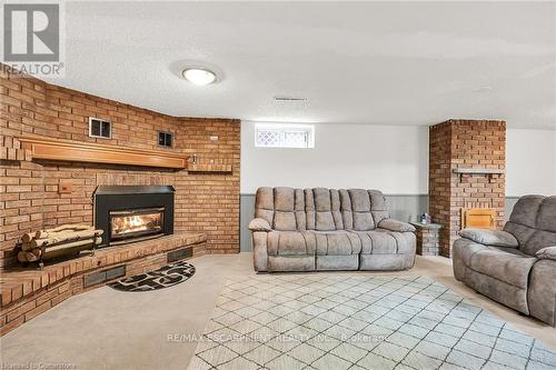 253 Thorner Drive, Hamilton, ON - Indoor Photo Showing Living Room With Fireplace