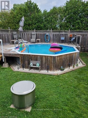 253 Thorner Drive, Hamilton, ON - Outdoor With Above Ground Pool With Backyard