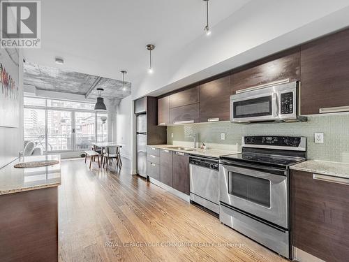 607 - 20 Stewart Street, Toronto, ON - Indoor Photo Showing Kitchen With Stainless Steel Kitchen With Upgraded Kitchen