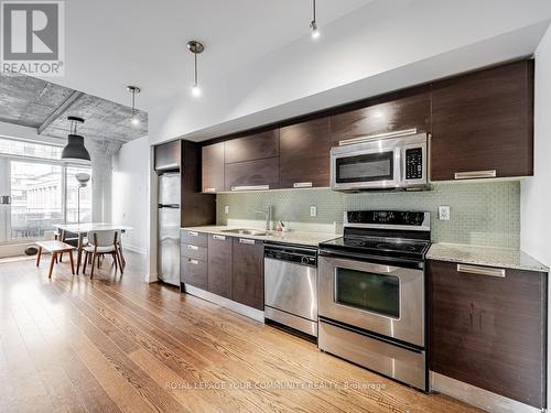 607 - 20 Stewart Street, Toronto, ON - Indoor Photo Showing Kitchen With Stainless Steel Kitchen With Upgraded Kitchen