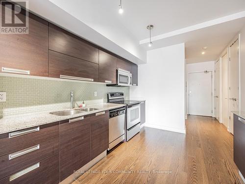 607 - 20 Stewart Street, Toronto, ON - Indoor Photo Showing Kitchen With Stainless Steel Kitchen With Double Sink