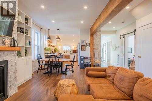 723 Hendryx Street, Nelson, BC - Indoor Photo Showing Living Room With Fireplace