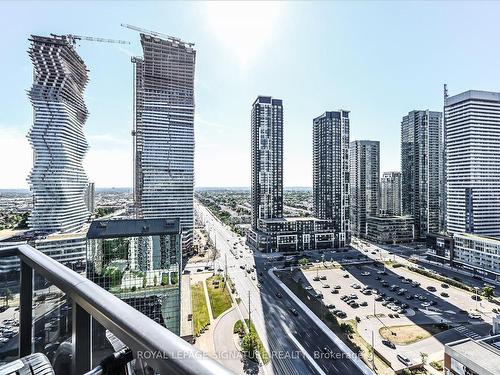 2304-330 Burnhamthorpe Rd W, Mississauga, ON - Outdoor With Balcony