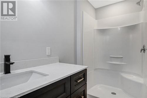 Bathroom with vanity and a shower - 24 Crombie Street, Cambridge, ON - Indoor Photo Showing Bathroom