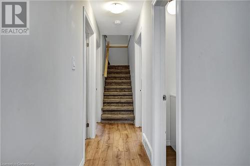 Staircase featuring wood-type flooring - 24 Crombie Street, Cambridge, ON - Indoor Photo Showing Other Room