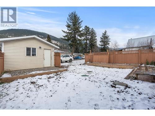 Outside Back Area with Detached Garage - 5768 Highway 97 N Highway, Falkland, BC 