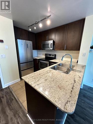 1004 - 3985 Grand Park Drive, Mississauga, ON - Indoor Photo Showing Kitchen With Double Sink