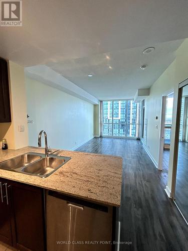 1004 - 3985 Grand Park Drive, Mississauga, ON - Indoor Photo Showing Kitchen With Double Sink