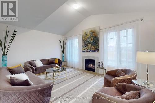 10 Meadow Vista Crescent, East Gwillimbury, ON - Indoor Photo Showing Living Room With Fireplace