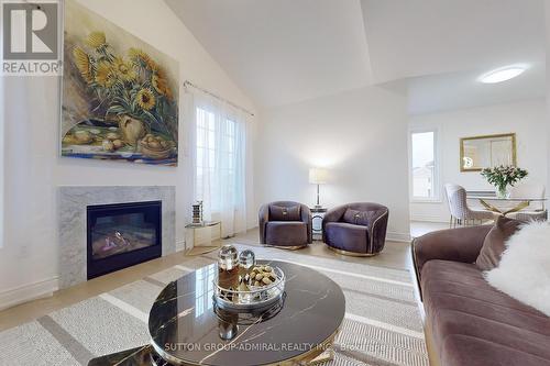 10 Meadow Vista Crescent, East Gwillimbury, ON - Indoor Photo Showing Living Room With Fireplace