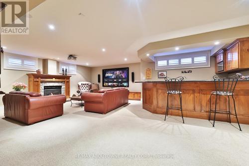 4318 Lakeshore Road, Burlington, ON - Indoor Photo Showing Basement With Fireplace