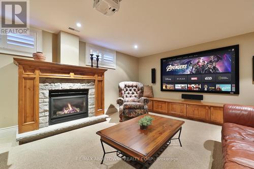 4318 Lakeshore Road, Burlington, ON - Indoor Photo Showing Living Room With Fireplace