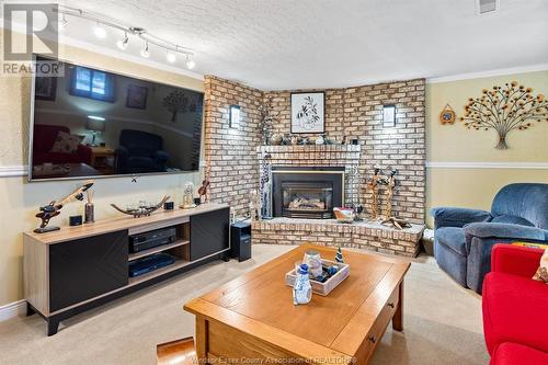 2874 Jos St. Louis, Windsor, ON - Indoor Photo Showing Living Room With Fireplace