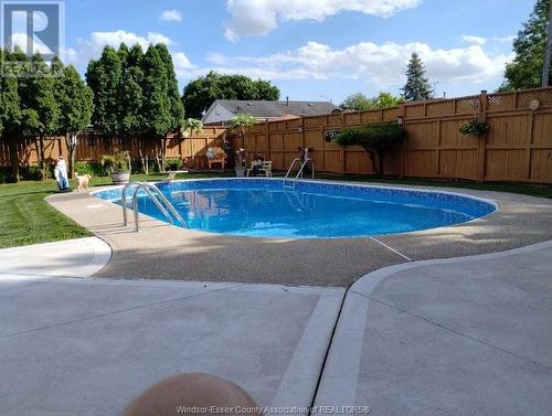 2874 Jos St. Louis, Windsor, ON - Outdoor With In Ground Pool With Backyard