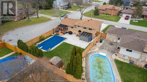 2874 Jos St. Louis, Windsor, ON - Outdoor With In Ground Pool With Deck Patio Veranda With View