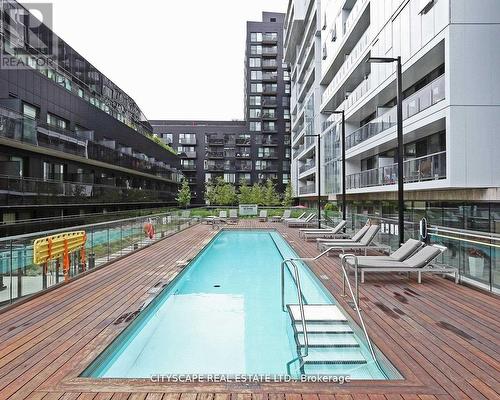 505 - 32 Trolley Crescent, Toronto, ON - Outdoor With In Ground Pool With Balcony