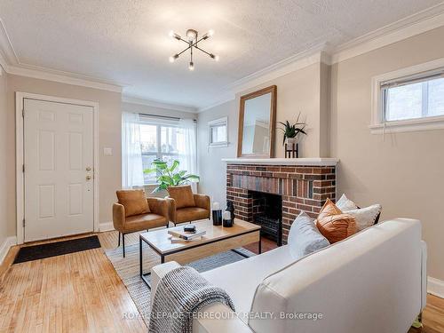 4 Dunkirk Rd, Toronto, ON - Indoor Photo Showing Living Room With Fireplace