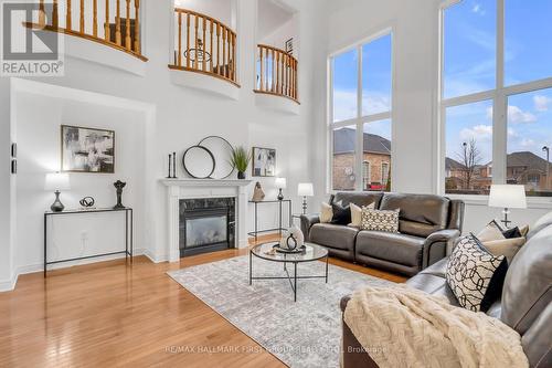 13 Pathlink Gate, Brampton, ON - Indoor Photo Showing Living Room With Fireplace