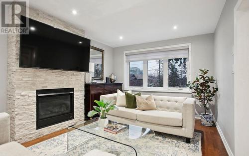 19 Vinci Crescent, Toronto, ON - Indoor Photo Showing Living Room With Fireplace