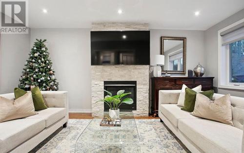 19 Vinci Crescent, Toronto, ON - Indoor Photo Showing Living Room With Fireplace