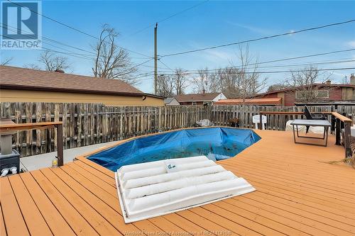 3456 Glenwood, Windsor, ON - Outdoor With Above Ground Pool With Deck Patio Veranda