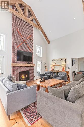 234 Canrobert Street, Grey Highlands, ON - Indoor Photo Showing Living Room With Fireplace