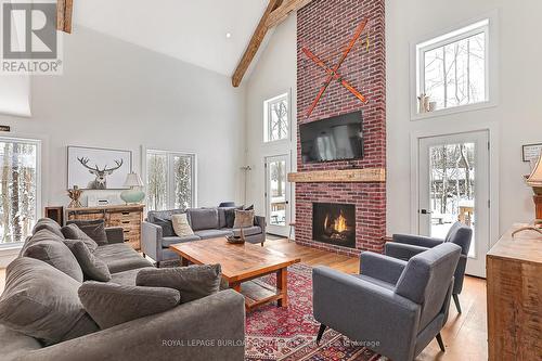 234 Canrobert Street, Grey Highlands, ON - Indoor Photo Showing Living Room With Fireplace