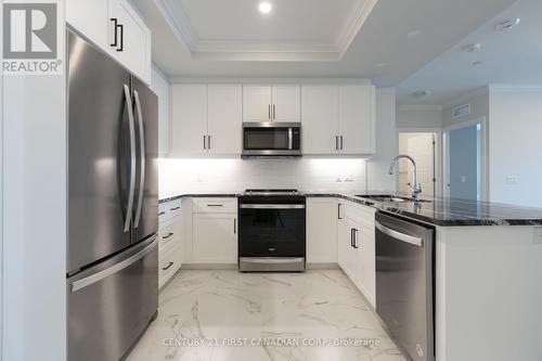 201 - 1975 Fountain Grass Drive, London, ON - Indoor Photo Showing Kitchen With Stainless Steel Kitchen With Upgraded Kitchen