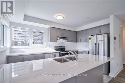 1 - 185 Veterans Drive, Brampton, ON - Indoor Photo Showing Kitchen With Double Sink With Upgraded Kitchen