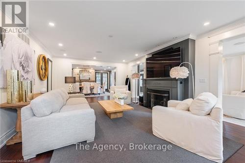 347 East Hart Crescent, Burlington (Roseland), ON - Indoor Photo Showing Living Room With Fireplace