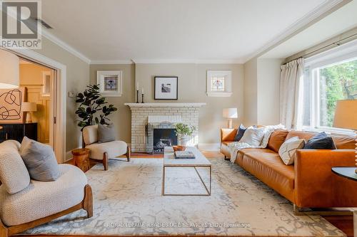 30 Chudleigh Avenue, Toronto, ON - Indoor Photo Showing Living Room With Fireplace