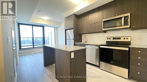 206 - 1415 Dundas Street E, Oakville (1010 - Jm Joshua Meadows), ON - Indoor Photo Showing Kitchen With Stainless Steel Kitchen With Upgraded Kitchen