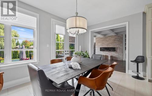 21 Verdi Road, Richmond Hill, ON - Indoor Photo Showing Dining Room With Fireplace