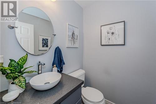 Bathroom with vanity and toilet - 17 Weir Drive, Guelph, ON - Indoor Photo Showing Bathroom