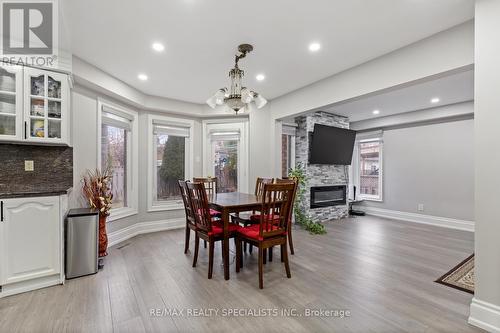 943 Ceremonial Drive, Mississauga, ON - Indoor Photo Showing Dining Room With Fireplace