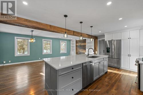 166 Springdale Drive, Kawartha Lakes (Lindsay), ON - Indoor Photo Showing Kitchen With Stainless Steel Kitchen With Double Sink With Upgraded Kitchen