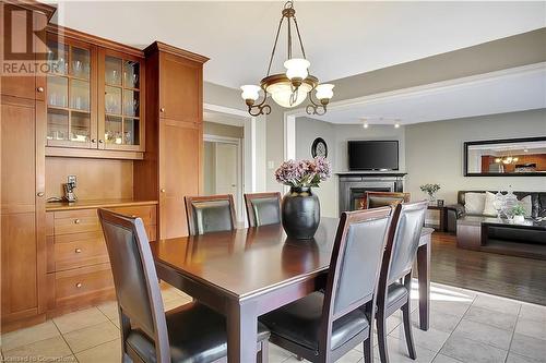 764 Saginaw Parkway, Cambridge, ON - Indoor Photo Showing Dining Room With Fireplace