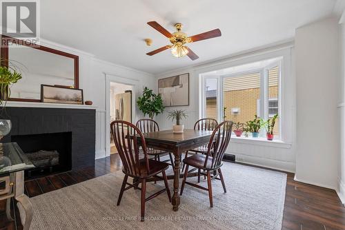 5816 Summer Street, Niagara Falls, ON - Indoor Photo Showing Dining Room With Fireplace