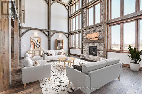 11 Windrose Valley Boulevard, Clearview, ON - Indoor Photo Showing Living Room With Fireplace