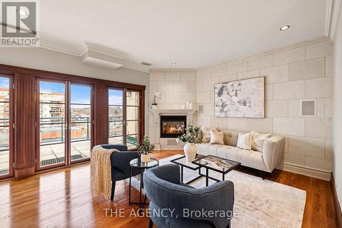 Ph5 - 33 Wallace Street, Vaughan, ON - Indoor Photo Showing Living Room With Fireplace